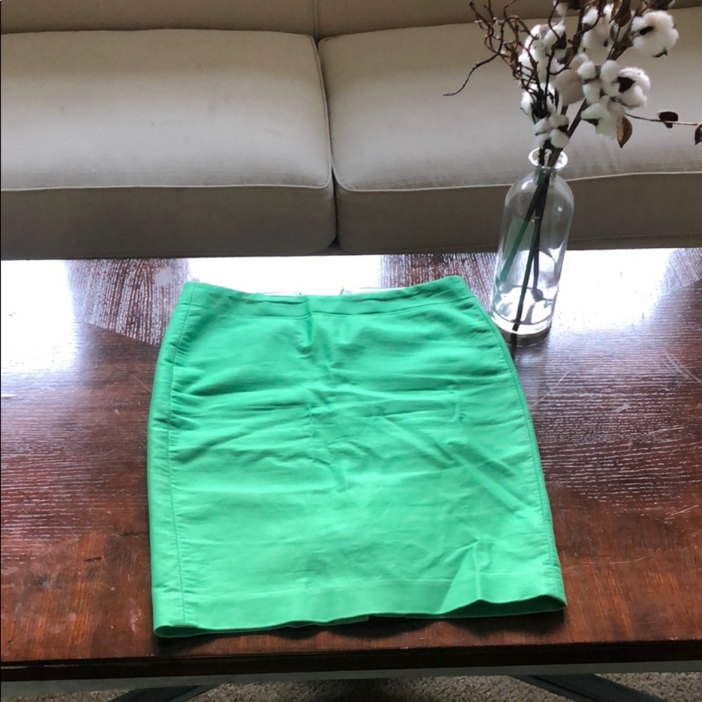 JCREW Bright Green pencil skirt